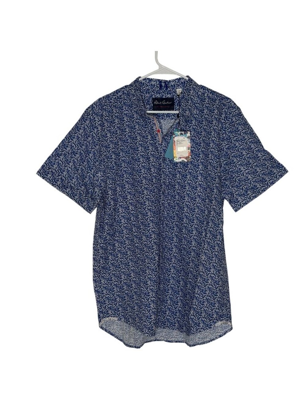 Robert Graham Ohana Short Sleeve Button Down Shirt Size XL Tailored Fit NWT